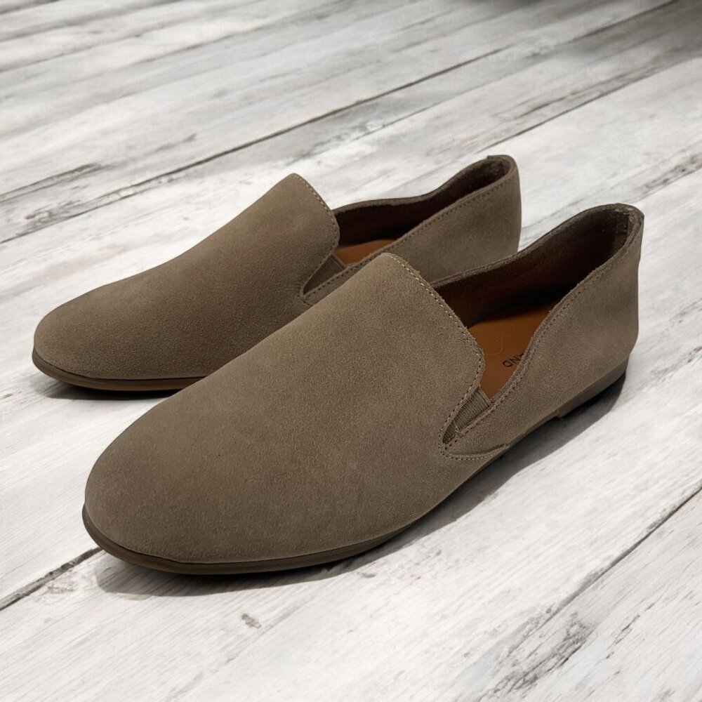 Lucky Brand Charsa Suede Slip-On Loafers Tan Slip On Flats Size 9.5